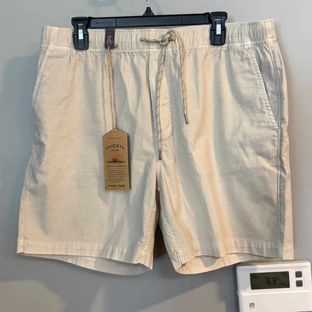 FAHERTY BRAND  Drawstring Shorts XL Organic Cotton New